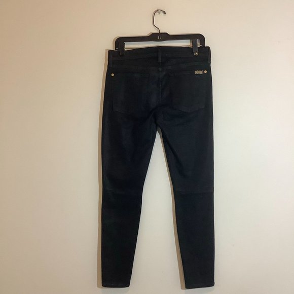 7 For All Mankind black denim textured jeans size 31 - Picture 2 of 6